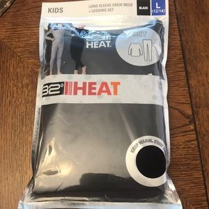 32 degrees kids long sleeve crew neck+leggings